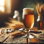 DALL·E 2023-12-23 09.47.45 - A high-quality photo showcasing the art of beer photography. The image features a glass of freshly poured beer with a perfect head, sitting on a rusti.png